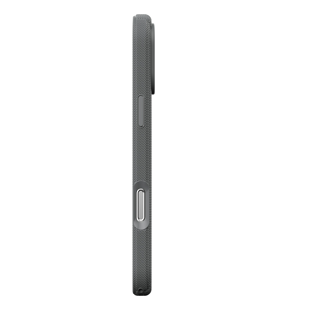 Apple iPhone 17 Pro Max Uyumlu Kılıf M-Safe Şarj Özellikli Çizgi Desenli Kumaş Dokulu Zore Paris Lorin Kapak - 3