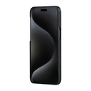 Apple iPhone 15 Pro Uyumlu Kılıf Magsafe Şarj Özellikli 600D Aramid Fiber Pitaka Ultra-Slim Classic Serisi Black-Grey Twill Kapak - 3