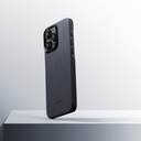 Apple iPhone 15 Pro Uyumlu Kılıf Magsafe Şarj Özellikli 600D Aramid Fiber Pitaka Ultra-Slim Classic Serisi Black-Grey Twill Kapak - 9