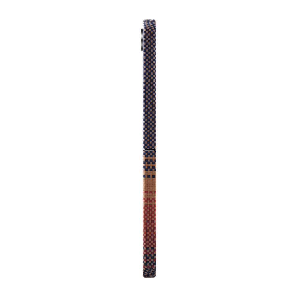 Samsung Galaxy Z Flip 6 Uyumlu Kılıf Magsafe Şarj Özellikli Aramid Fiber Pitaka Tactile Woven Sunset-Moonrise Serisi Sunset Kapak - 2