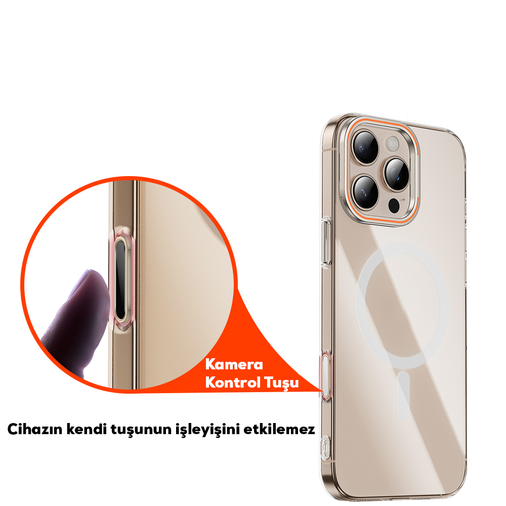Apple iPhone 16 Uyumlu Serisi Uyumlu Metal Alaşımlı Hassas Dokunmatik Kamera Denetim Butonu Koruyucu - 2