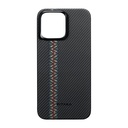 Apple iPhone 15 Pro Uyumlu Kılıf Magsafe Şarj Özellikli 600D Aramid Fiber Pitaka Tactile Woven Orchestra Serisi Rhapsody Kapak - 10