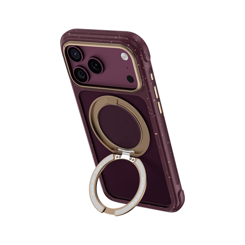 Apple iPhone 17 Pro Max Uyumlu Kılıf M-safe Şarj Özellikli Wiwu AA-203 AeroArmor Ultra Serisi Airbag Tasarımlı Standlı Kapak - 3