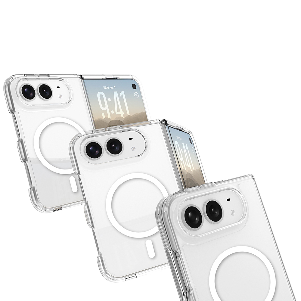 Apple iPhone Duo Kılıf Zore M-safe Şarj Özellikli Şeffaf Kamera Çerçeveli UTS PC Kapak - 4