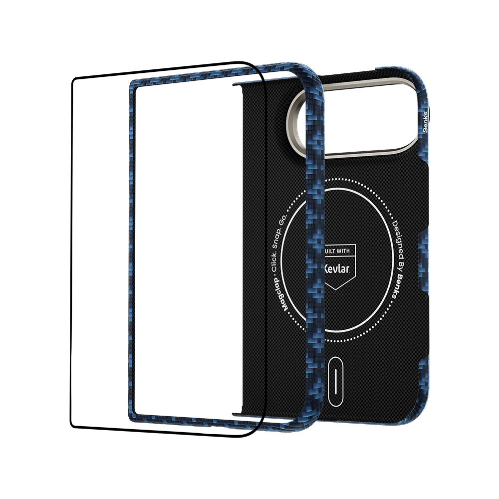 Apple iPhone Duo Benks ArmorAir ArmorGrid Grand Combo Üçlü Aksesuar Seti (Ön Arka Kevlar Karbon Kapak + Ekran Koruyucu) - 3