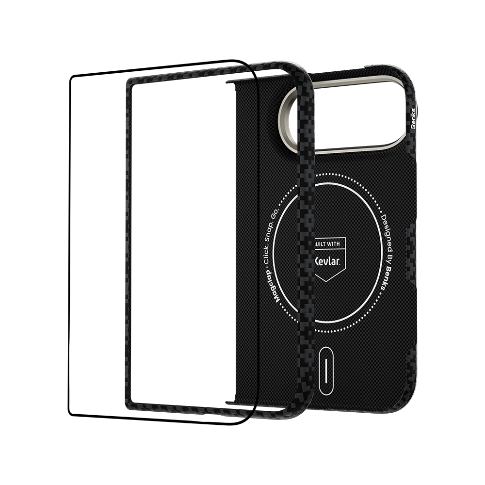 Apple iPhone Duo Benks ArmorAir ArmorGrid Grand Combo Üçlü Aksesuar Seti (Ön Arka Kevlar Karbon Kapak + Ekran Koruyucu) - 3