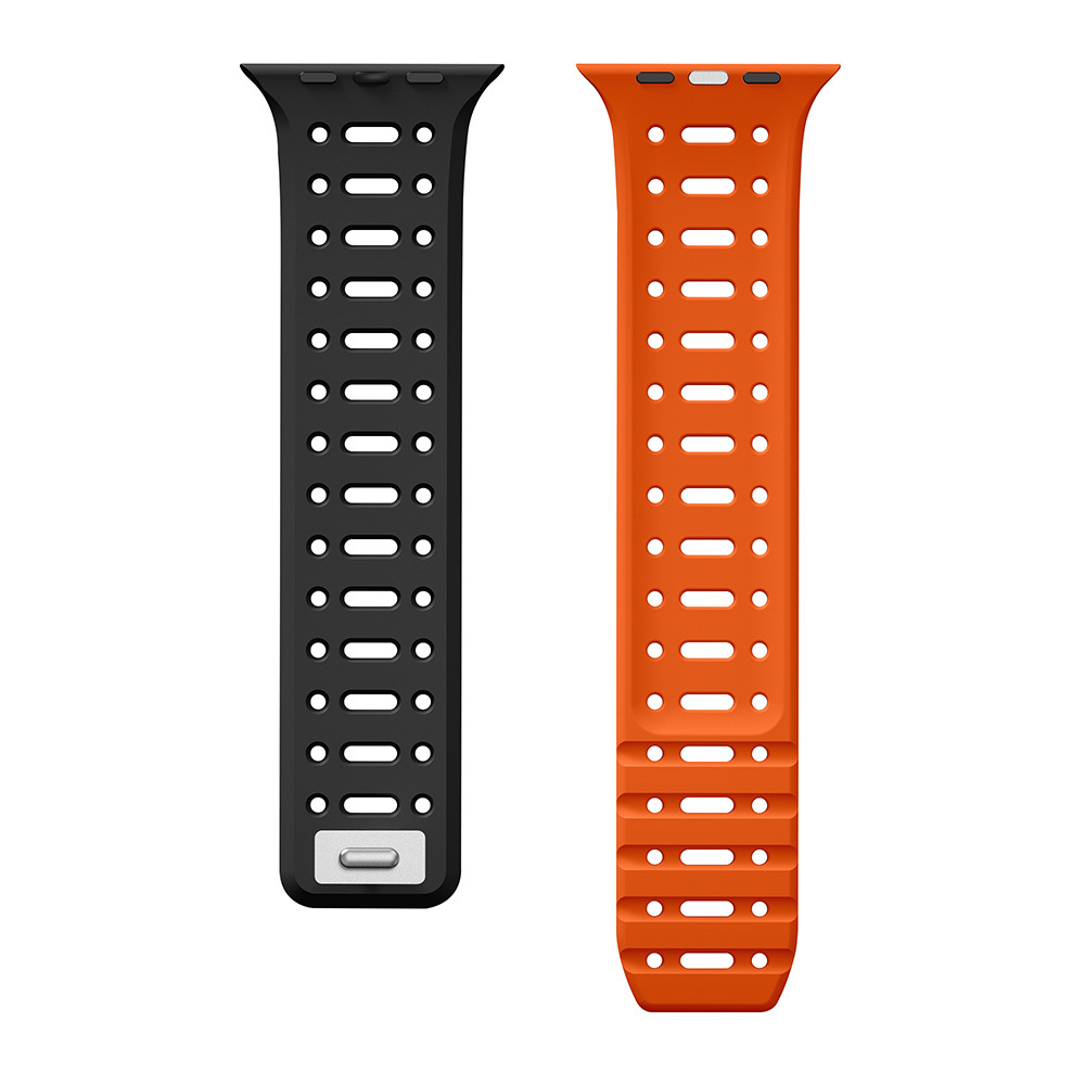 Apple Watch 7 41mm Uyumlu Zore KRD-124 Silikon Kordon Strap Kayış - 4