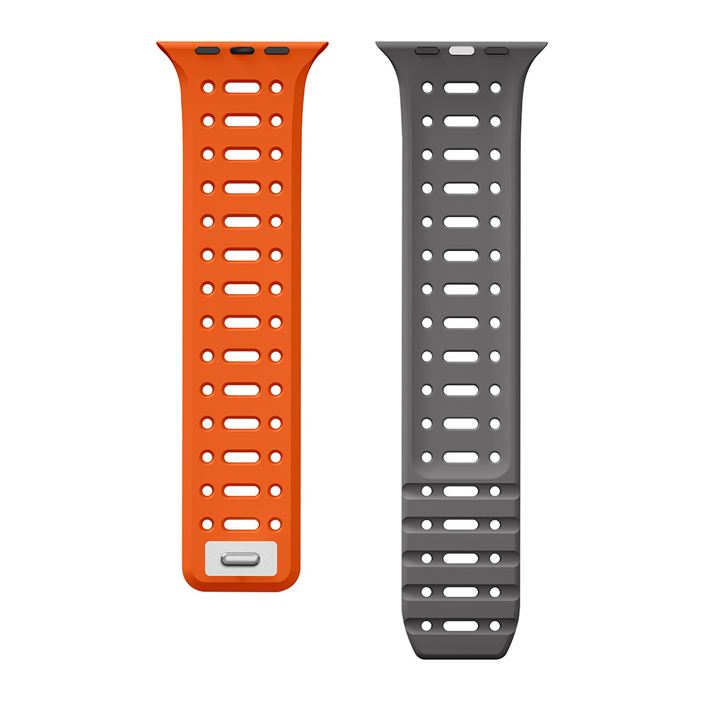 Apple Watch 7 41mm Uyumlu Zore KRD-124 Silikon Kordon Strap Kayış - 5