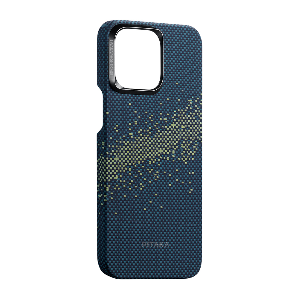 Apple iPhone 15 Pro Uyumlu Kılıf Magsafe Şarj Özellikli Aramid Fiber Pitaka Tactile Woven Starpeak Serisi Milky Way Galaxy Kapak - 12