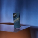 Apple iPhone 15 Pro Uyumlu Kılıf Magsafe Şarj Özellikli Aramid Fiber Pitaka Tactile Woven Starpeak Serisi Milky Way Galaxy Kapak - 21