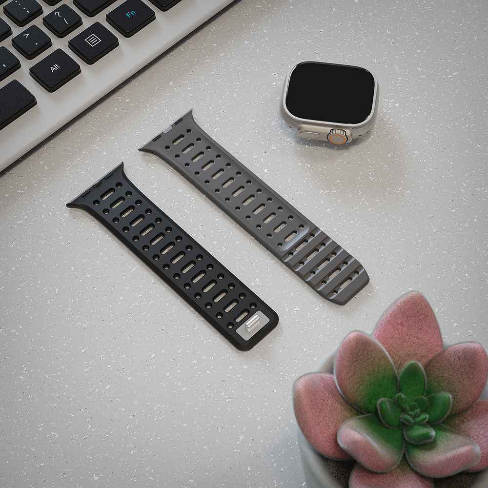 Apple Watch Ultra 49mm Uyumlu Zore KRD-124 Silikon Kordon Strap Kayış - 15