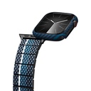 Apple Watch 7 45mm Uyumlu 600D Aramid Fiber Classic Serisi Black-Blue Twill Kasa Koruyucu Pitaka Air Case - 8