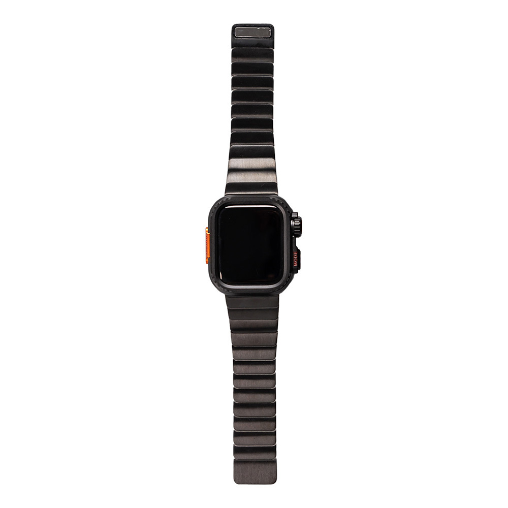 Apple Watch 44mm Uyumlu Zore KRD-126 Sert Kasa Koruyuculu Metal Kordon - 7