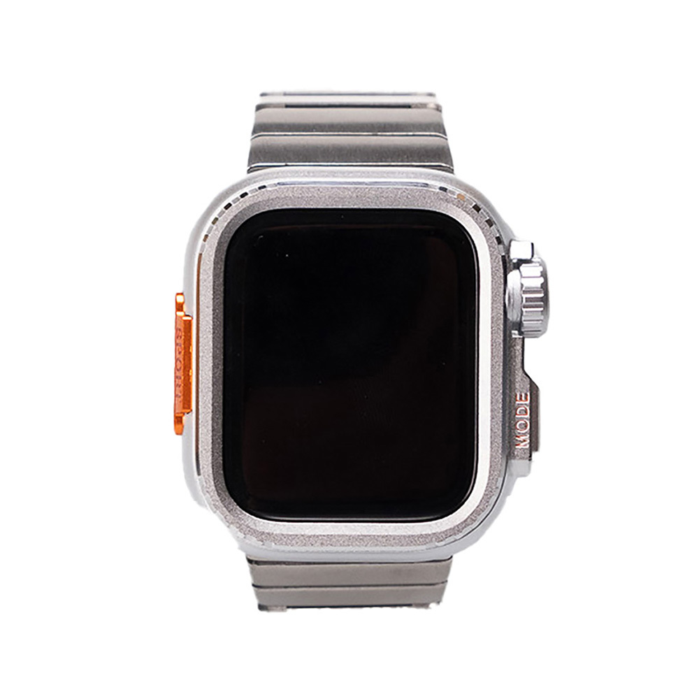 Apple Watch 44mm Uyumlu Zore KRD-126 Sert Kasa Koruyuculu Metal Kordon - 10