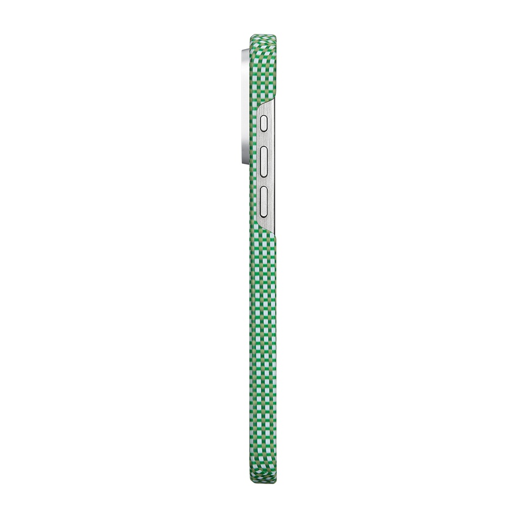 Apple iPhone 15 Pro Uyumlu Kılıf Magsafe Şarj Özellikli Awa Tasarımlı 1500D Aramid Fiber Pitaka Ultra-Slim Classic Serisi Forest Kapak - 2
