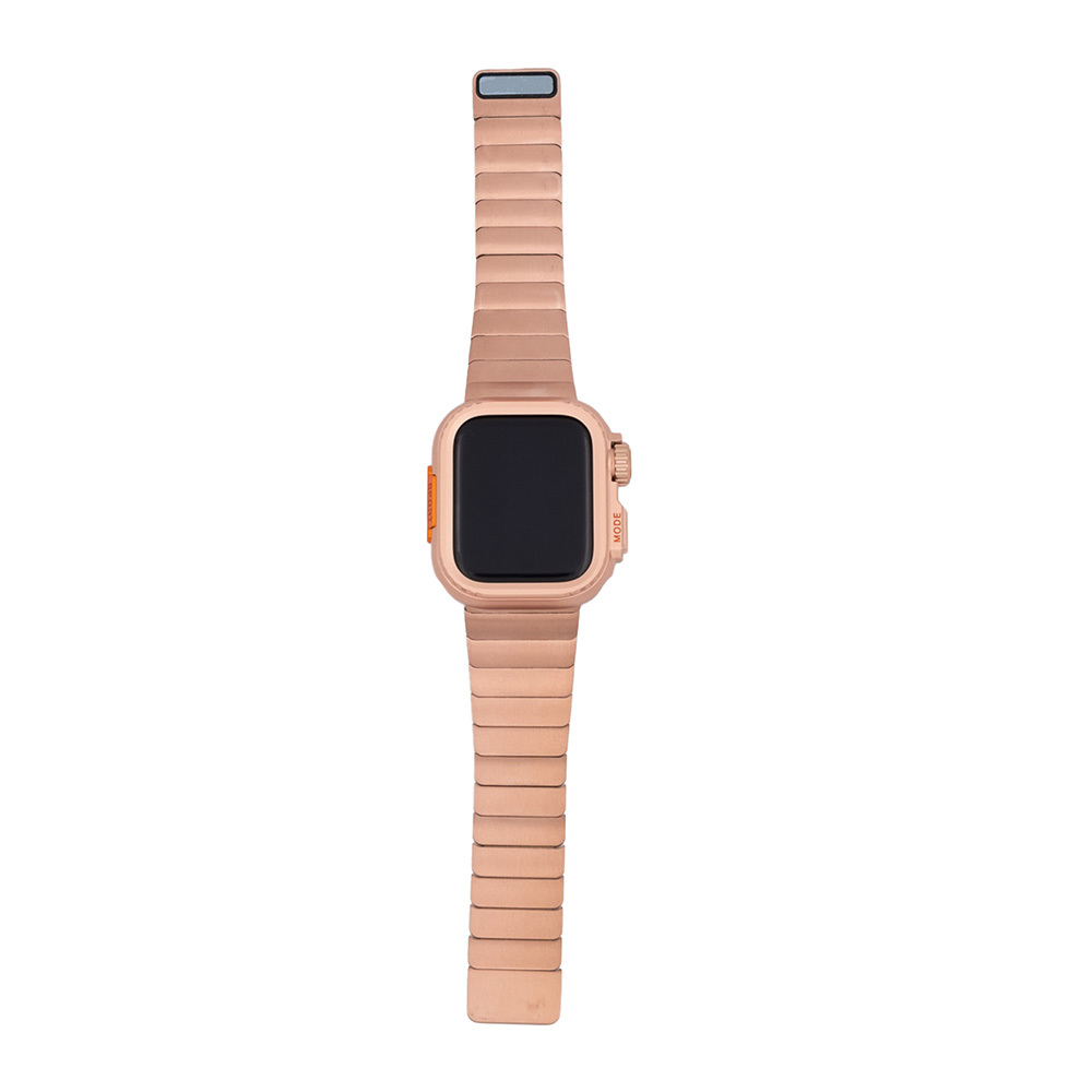 Apple Watch 7 45mm Uyumlu Zore KRD-126 Sert Kasa Koruyuculu Metal Kordon - 9