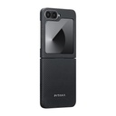 Samsung Galaxy Z Flip 6 Uyumlu Kılıf Magsafe Şarj Özellikli 600D Aramid Fiber Pitaka Ultra-Slim Classic Serisi Black-Grey Twill Kapak - 1