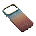 Apple iPhone 18 Pro Max Kılıf M-safe Şarj Özellikli Aramid Fiber Pitaka Sunset 2.0 California Dream Serisi - 11