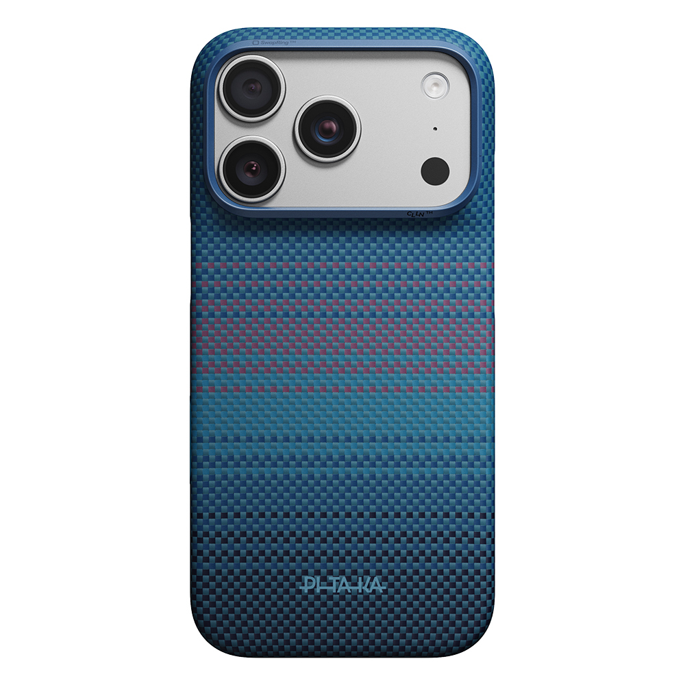 iPhone 18 Pro Kılıf M-safe Şarj Özellikli Aramid Karbon Fiber Pitaka Moonrise 2.0 Nights Serisi Kapak - 1