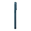 Apple iPhone 15 Pro Max Uyumlu Kılıf Magsafe Şarj Özellikli 1500D Aramid Fiber Pitaka Military-Grade Classic Serisi Black-Grey Twill Kapak - 16