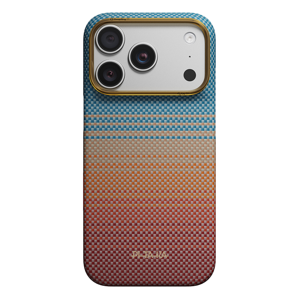 Apple iPhone 18 Pro Kılıf M-safe Şarj Özellikli Aramid Fiber Pitaka Sunset 2.0 California Dream Serisi Kapak - 1