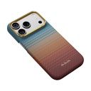 Apple iPhone 18 Pro Kılıf M-safe Şarj Özellikli Aramid Fiber Pitaka Sunset 2.0 California Dream Serisi Kapak - 5
