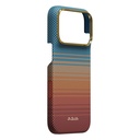 Apple iPhone 18 Pro Kılıf M-safe Şarj Özellikli Aramid Fiber Pitaka Sunset 2.0 California Dream Serisi Kapak - 10