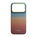 Apple iPhone 18 Pro Kılıf M-safe Şarj Özellikli Aramid Fiber Pitaka Sunset 2.0 California Dream Serisi Kapak - 14