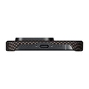 Apple iPhone 15 Pro Uyumlu Kılıf Magsafe Şarj Özellikli Aramid Fiber Pitaka Tactile Woven Sunset-Moonrise Serisi Sunset Kapak - 5