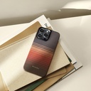 Apple iPhone 15 Pro Uyumlu Kılıf Magsafe Şarj Özellikli Aramid Fiber Pitaka Tactile Woven Sunset-Moonrise Serisi Sunset Kapak - 14