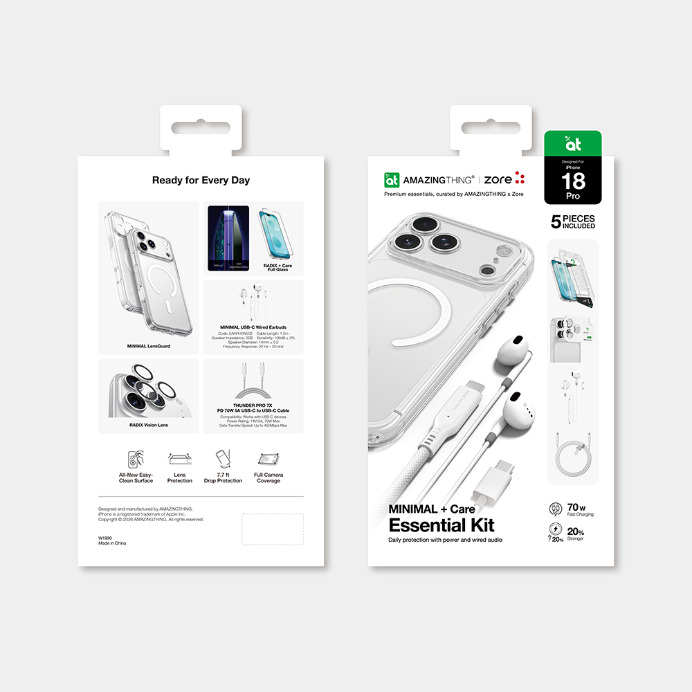 Apple iPhone 18 Pro Max Kılıf M-safe Özellikli Amazingthing Minimal Serisi 5in1 Aksesuar Seti - 6