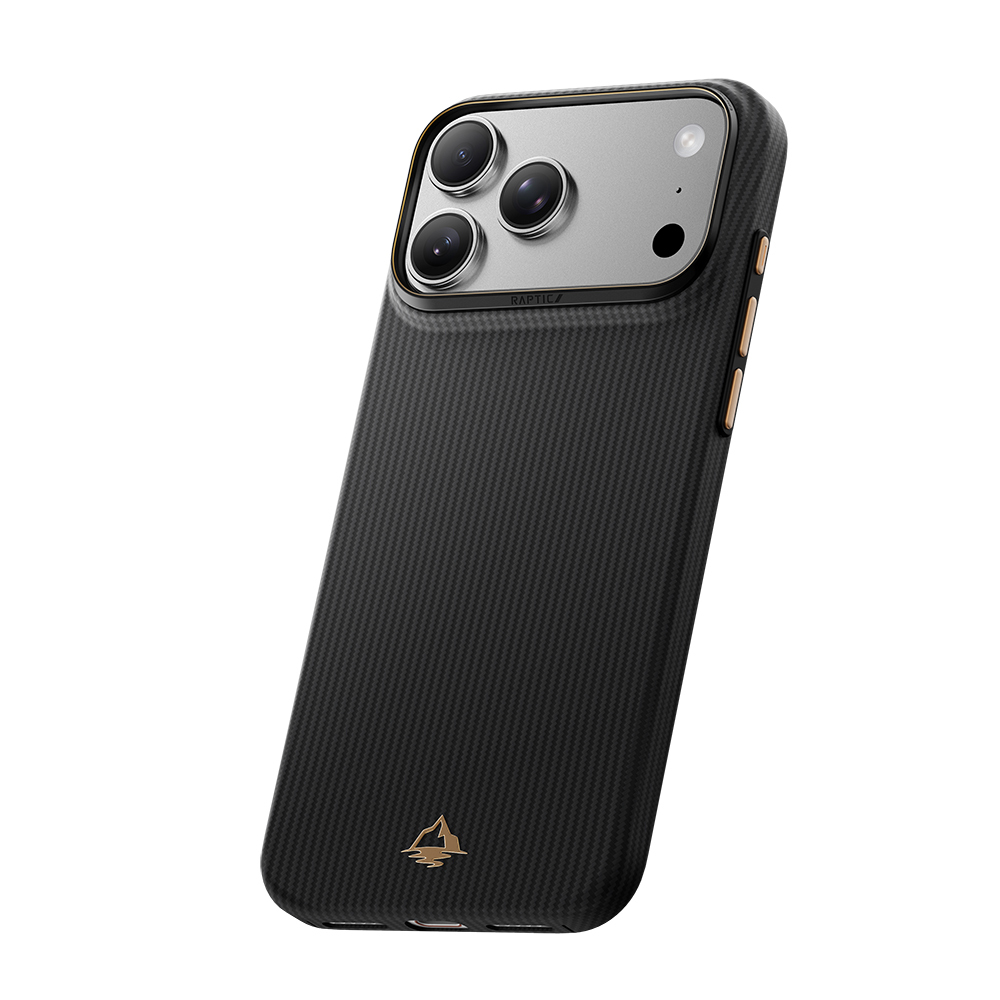 Apple iPhone 18 Pro Kılıf M-safe Şarj Özellikli Raptic Aramid Skin Reynis Serisi Karbon Kapak - 1