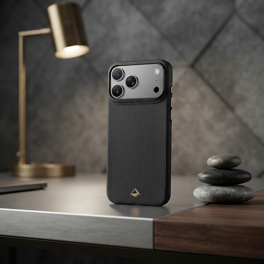 Apple iPhone 18 Pro Kılıf M-safe Şarj Özellikli Raptic Aramid Skin Reynis Serisi Karbon Kapak - 6