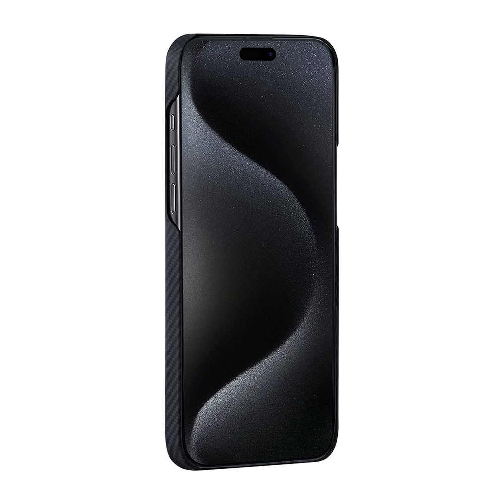 Apple iPhone 15 Pro Max Uyumlu Kılıf Magsafe Şarj Özellikli 600D Aramid Fiber Pitaka Tactile Woven Orchestra Serisi Rhapsody Kapak - 3