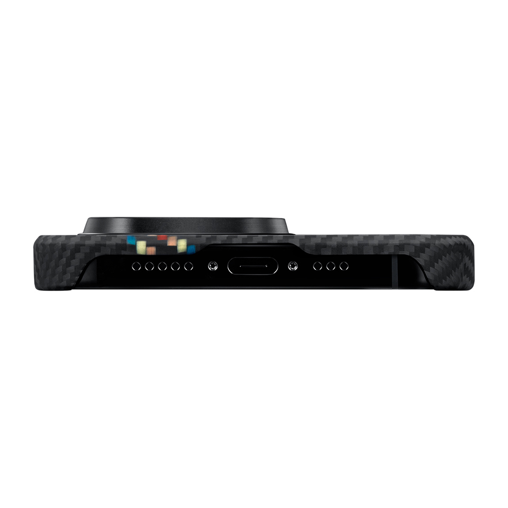 Apple iPhone 15 Pro Max Uyumlu Kılıf Magsafe Şarj Özellikli 600D Aramid Fiber Pitaka Tactile Woven Orchestra Serisi Rhapsody Kapak - 7