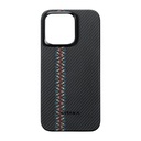 Apple iPhone 15 Pro Max Uyumlu Kılıf Magsafe Şarj Özellikli 600D Aramid Fiber Pitaka Tactile Woven Orchestra Serisi Rhapsody Kapak - 10