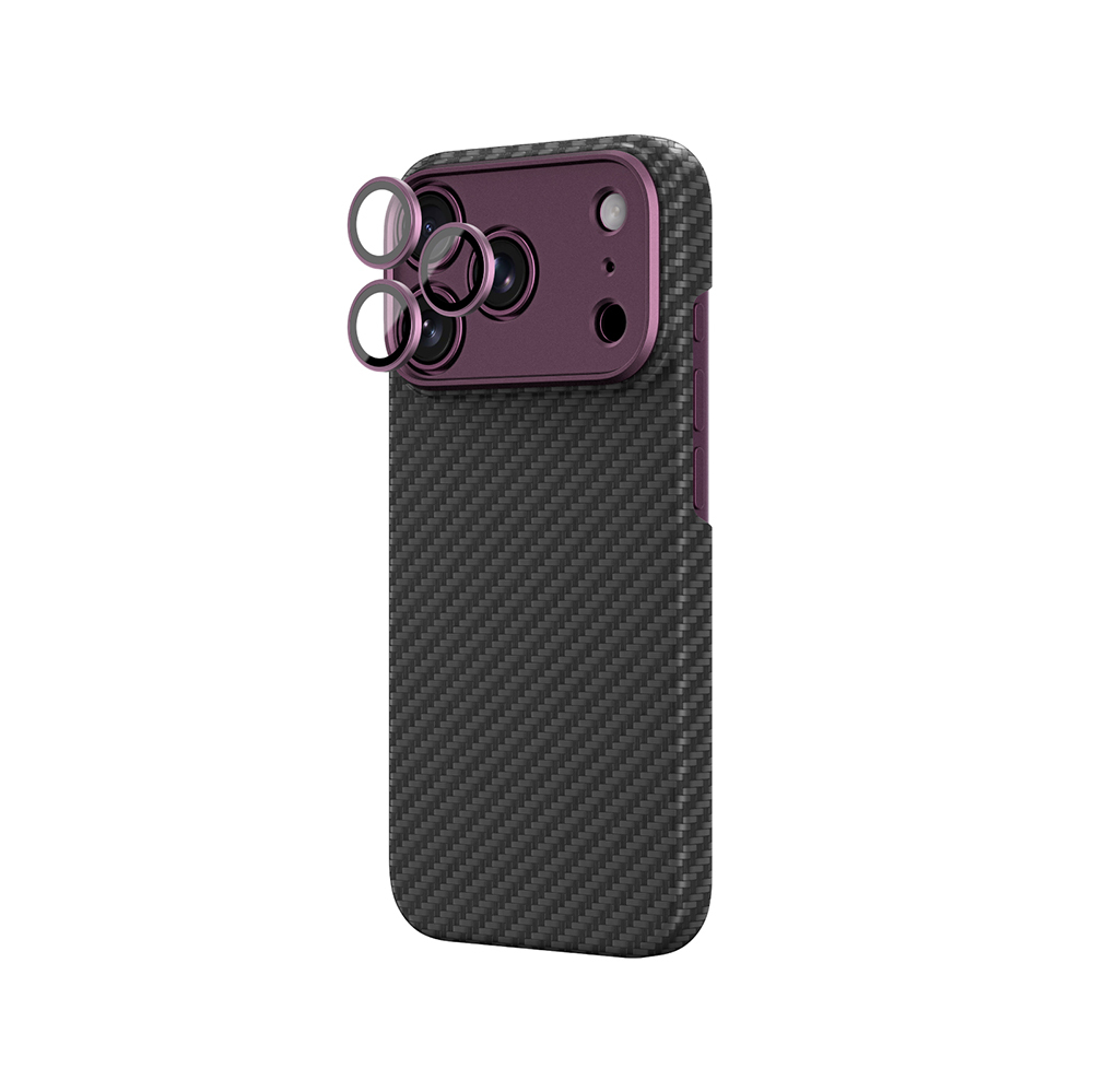 Apple iPhone 18 Pro Kılıf M-Safe Şarj Özellikli 1500D Aramid Fiber AmazingThing Titan Max SLens Serisi Kapak - 1