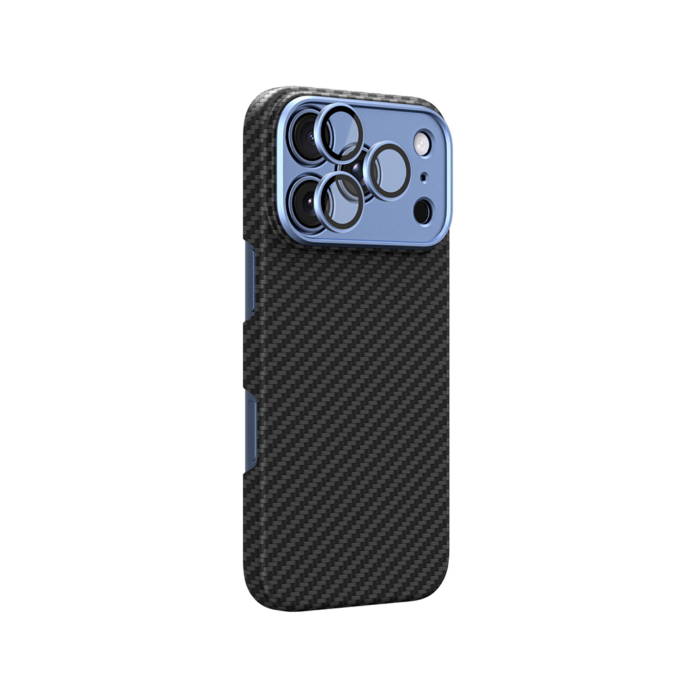 Apple iPhone 18 Pro Max Kılıf M-Safe Şarj Özellikli 1500D Aramid Fiber AmazingThing Titan Max SLens Serisi Kapak - 1