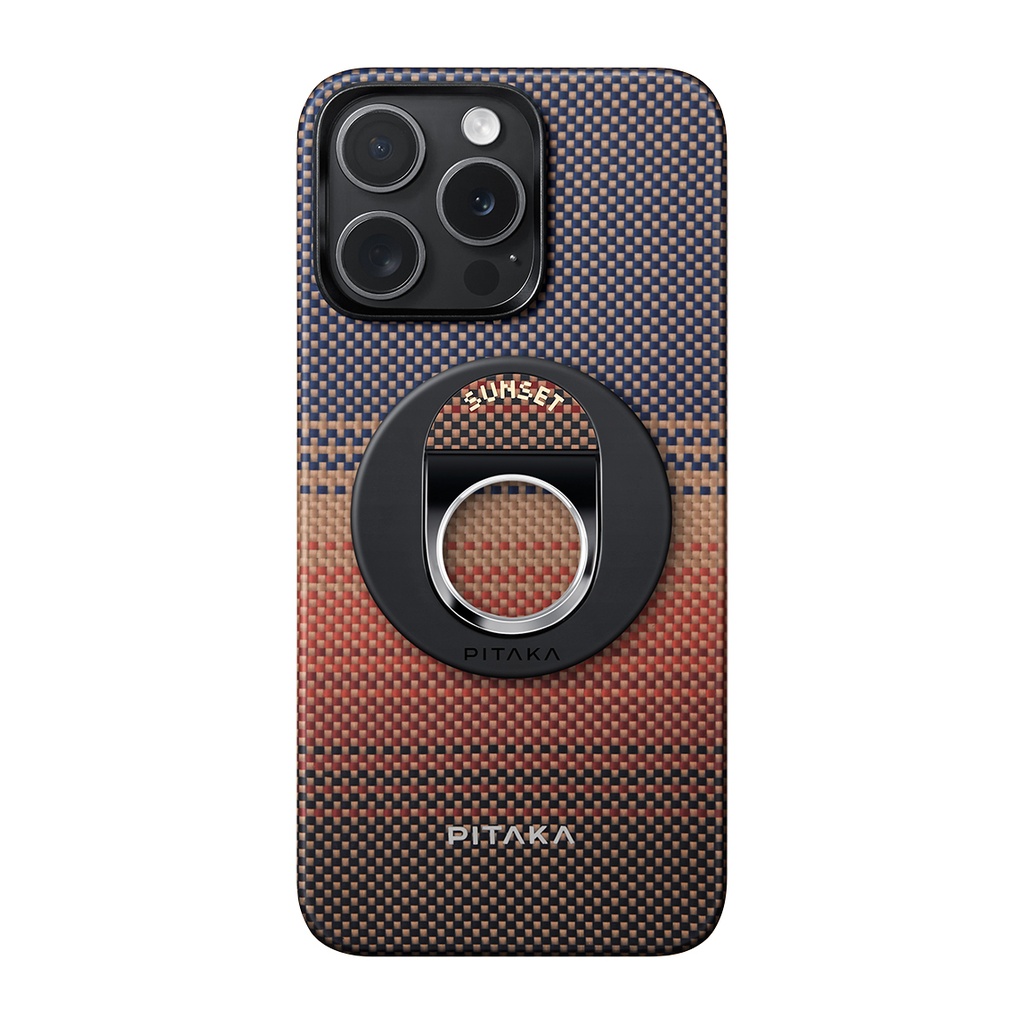 Pitaka Aramid Fiber Sunset Moonrise Serisi Sunset MagEZ Grip 3 Magnetik Ring Stand Telefon Tutucu - 7