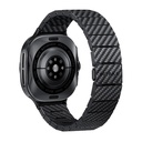 Samsung Galaxy Watch Ultra 47mm Uyumlu Serisi Uyumlu Karbon Fiber Pitaka Modern Serisi Black-Grey Twill Kordon - 3