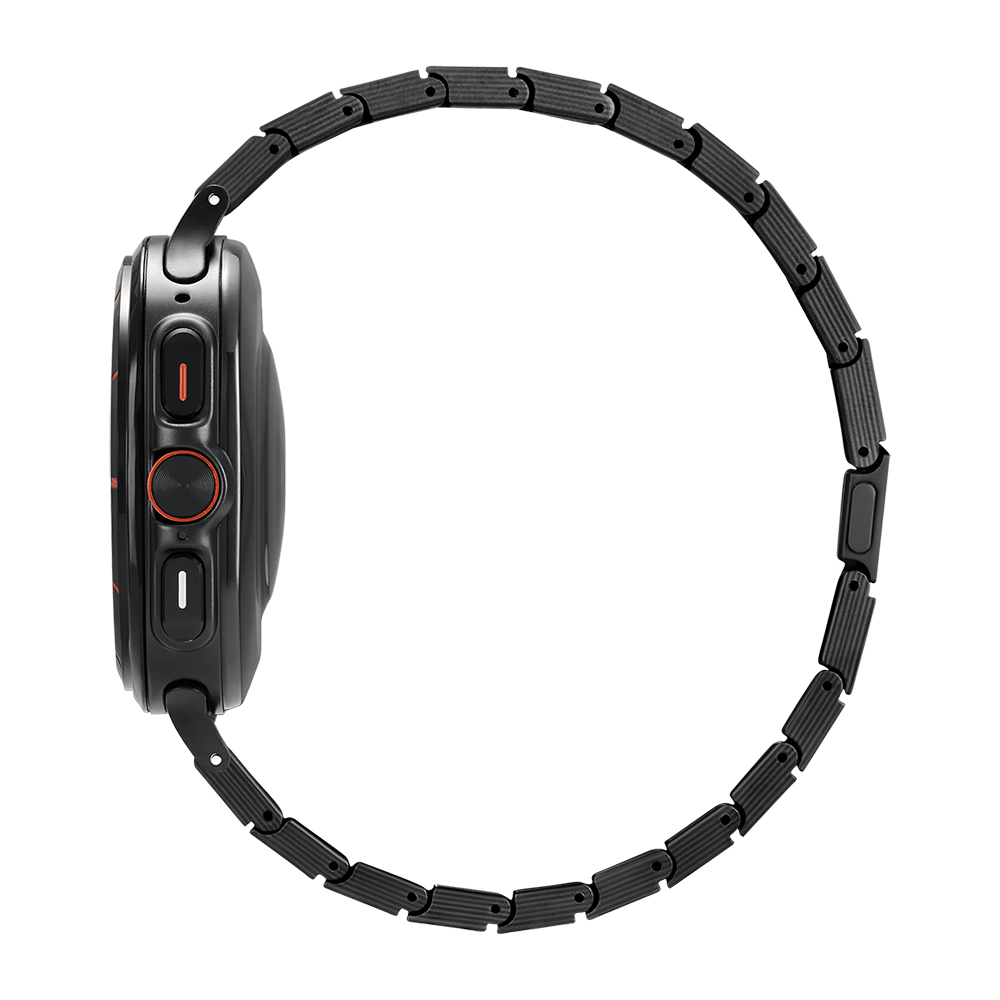 Samsung Galaxy Watch Ultra 47mm Uyumlu Serisi Uyumlu Karbon Fiber Pitaka Modern Serisi Black-Grey Twill Kordon - 9