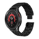 Samsung Galaxy Watch 5 Pro Uyumlu 45mm Karbon Fiber Pitaka Modern Serisi Black-Grey Twill Kordon - 2