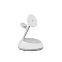 Wiwu Wi-W036 Qi2 3 in 1 Magnetik Hızlı Şarj Özellikli Ambiyans Işıklı Kablosuz Şarj Standı 15W - 2