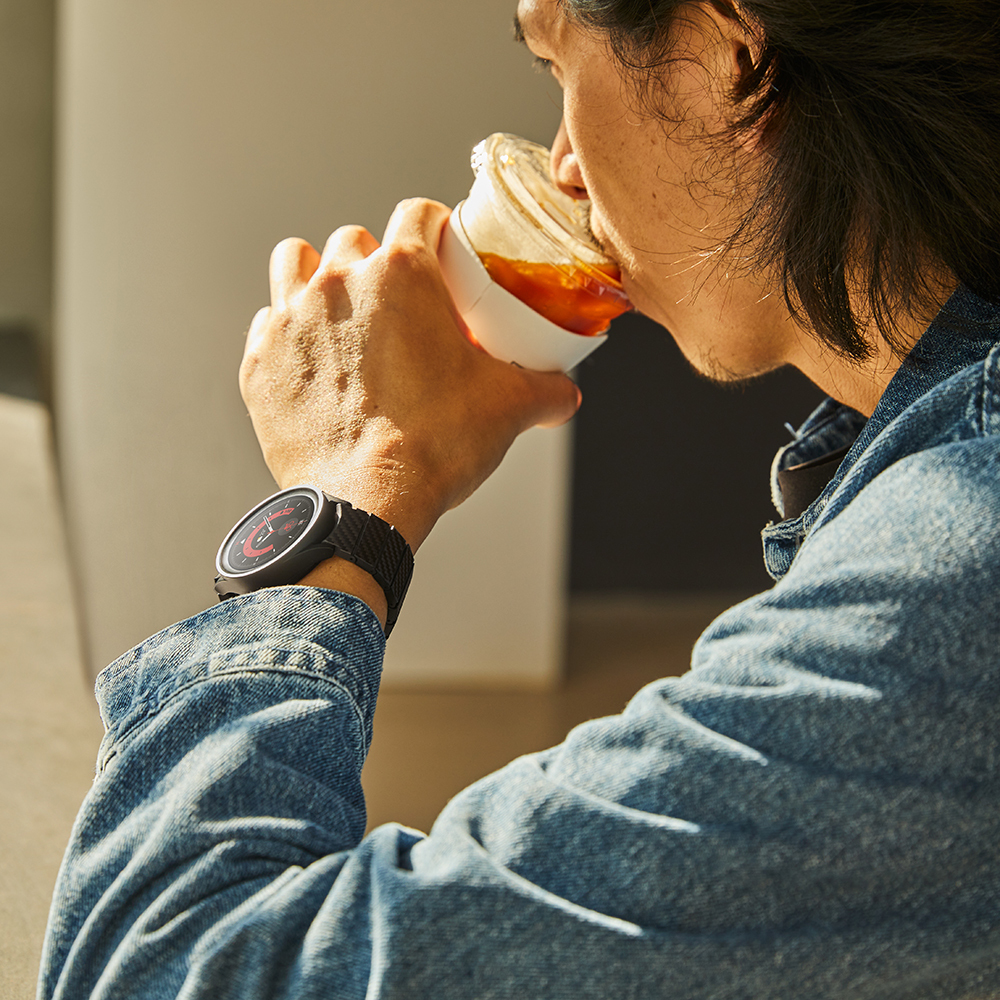 Samsung Galaxy Watch 6 Classic 43mm Uyumlu Karbon Fiber Pitaka Modern Serisi Black-Grey Twill Kordon - 21