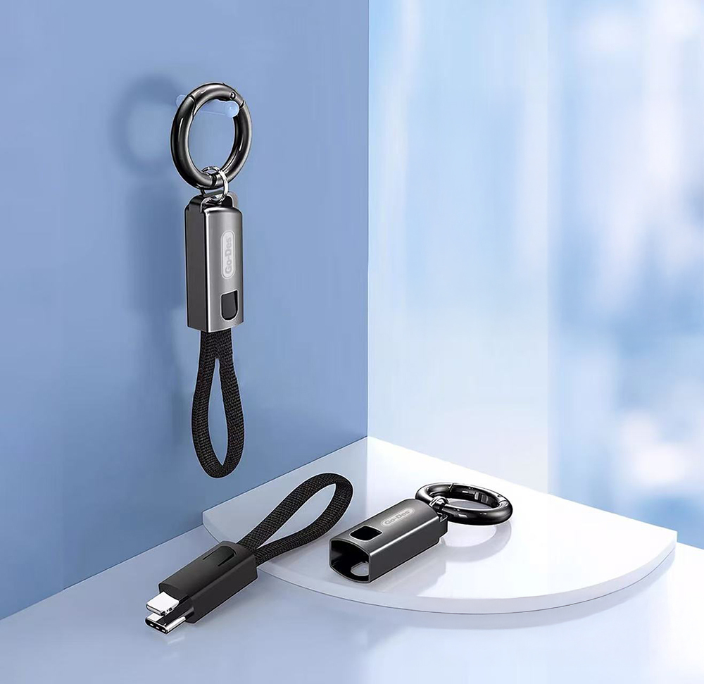 Go-Des GD-UC683 Type-C to Lightning Hızlı Şarj Özellikli Anahtarlık Data ve Şarj Kablosu 27W - 1