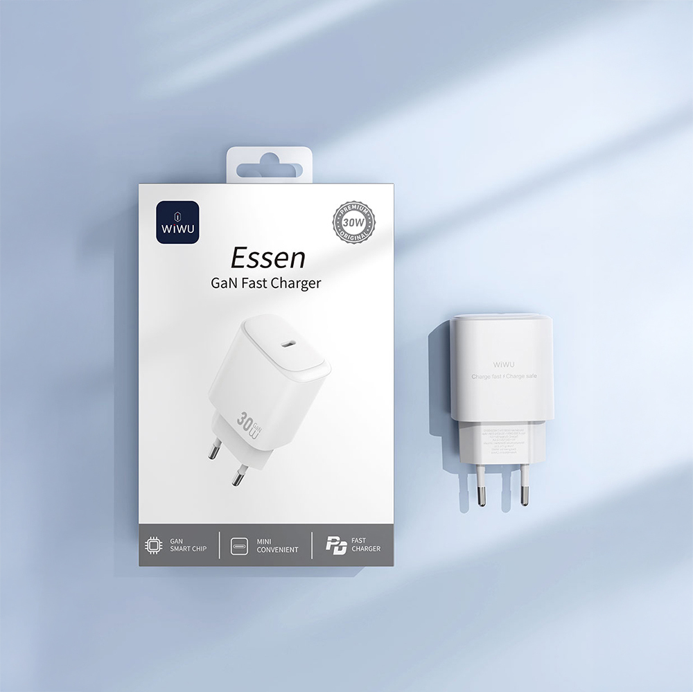 Wiwu Wi-G008 Essen Serisi GaN Tech PD Hızlı Şarj Özellikli Şarj Başlığı 30W - 8