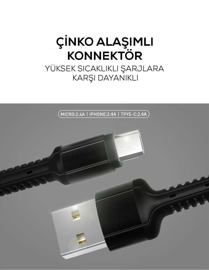 Zore LS63 Lightning Usb Kablo - 7