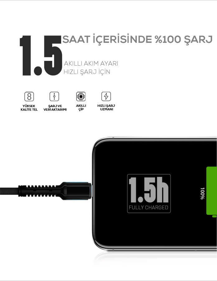 Zore LS63 Type-C Usb Kablo - 9
