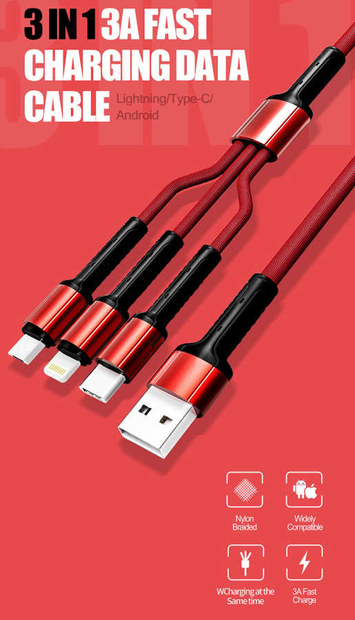 Zore LC93 3 in 1 Usb Kablo - 3