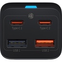Baseus GaN3 Pro 65W Hızlı Telefon Tablet Macbook Pro Masa Üstü Şarj Aleti + 100W Type C Şarj Kablosu